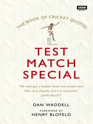 cover image of The Test Match Special Book of Cricket Quotes